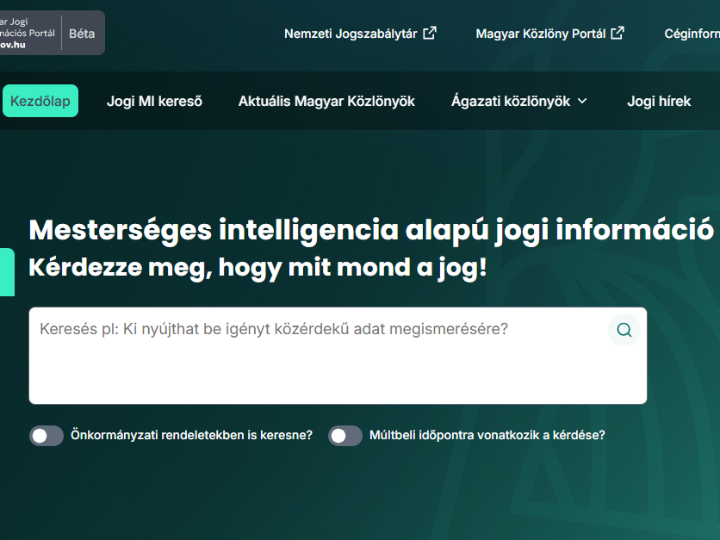 Tuzson Bence: elindult a mesterségesintelligencia-alapú jogi információkereső